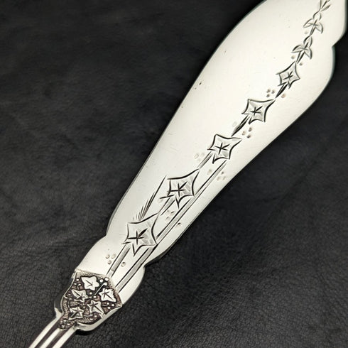 英國古董銀盤果醬勺和黃油刀套裝